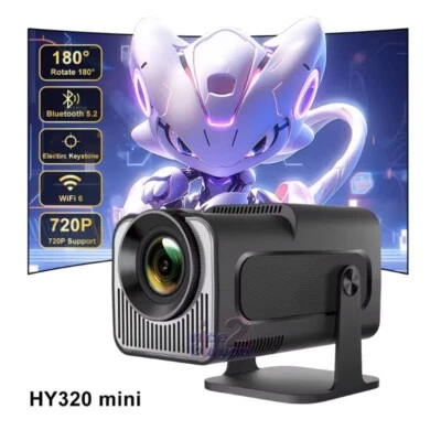 HY320 4K Android 11 Smart DLP Projector Speaker 200 ANSI 5G Dual WiFi6 Bluetooth - Image 1 of 4