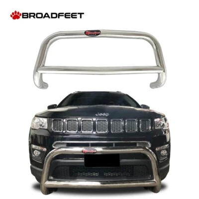 Jeep Compass 2011-2016 barra A delantera Bull barra de empuje en acero inoxidable Foto 1 de 4