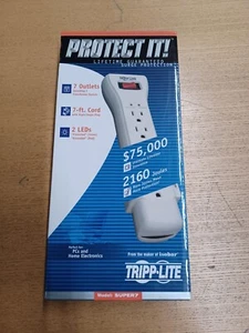 LOT OF 4 NEW TRIPP LITE SUPER7 7FT 7 OUTLET SURGE PROTECTOR - Picture 1 of 4