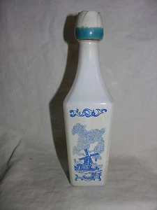Vandermint Schnaps weiß/blau Flasche leer Holland/Windmühle Design - Bild 1 von 6