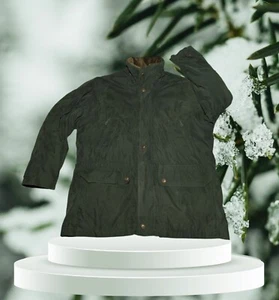 ST JOHN'S BAY Men's XL Green Winter Coat THICK PARKA Full Zip & Snap Buttons - Picture 1 of 12