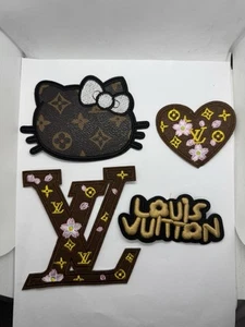 Lv embroidery patches 4 pcs set iron on . Set 4 pcs - Picture 1 of 1