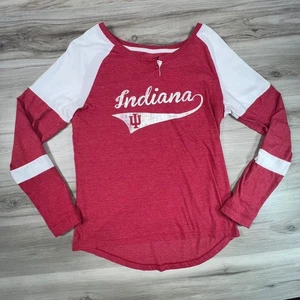 Indiana Hoosiers NCAA Colosseum Long Sleeve Raglan Shirt IU Streetwear preppy - Picture 1 of 7