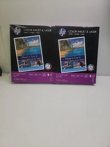 2 X kolorowy papier atramentowy i laserowy HP. 8,5 X 11. 24 Lb, 97 Jasność . 400 arkuszy - Zdjęcie 1 z 4