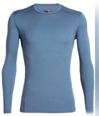 Icebreaker 200 Oasis LS Crew Haze para hombre nuevo con etiquetas medio azul claro  Foto 1 de 3