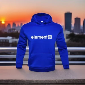 Kapuzensweatshirt Herren M Medium mit Element Skateboard Logo blau 🛹 - Bild 1 von 2