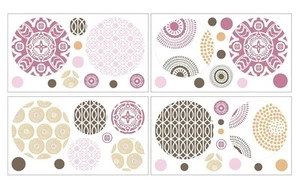 CoCaLo Iris Collection Removable Wall Appliques: Contains (4) 10" x 18" Sheets - Picture 1 of 2
