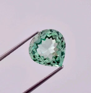 5.95 Ct Natural Sparkling Green Tourmaline Heart Cut Loose Gemstone Certified - Picture 1 of 6