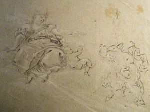 suiv PIETRO DA CORTONA 1596-1669 DESSIN ALLEGORIE BAROQUE ANGE PUTTI ITALIE 1700 - Imagen 1 de 14