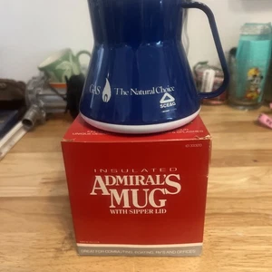 Vtg Insulated Admiral's Mug with sipper lid Sce&g On Mug - Picture 1 of 6