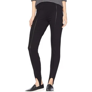 Lyssé Women's Stirrup Leggings with Faux Leather Inset Detail Size Small Casual - Picture 1 of 12
