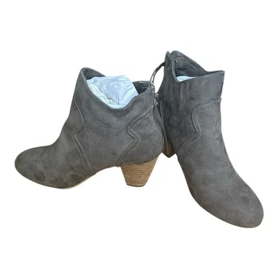 Report Martin (размер 7) коричневый искусственной замши пятки лодыжки молнии ботинки с Ярлыками - Изображение 1 из 4