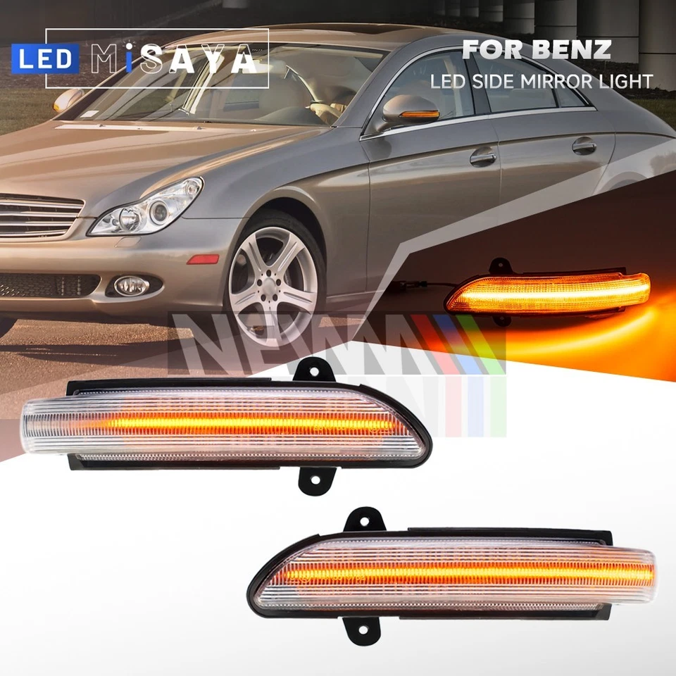 Динамический светодиодный указатель поворота для бокового зеркала Mercedes W221 W211 W219 S E CLS - Изображение 1 из 4