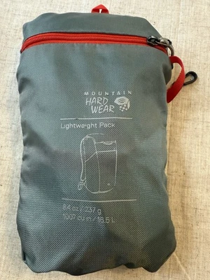 Mountain Hardwear 16.5L Lightweight Packable Backpack Grey/Red - Image 1 of 4