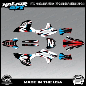 Graphics Kit for Honda CRF450RX (2021-2024) and CRF250RX (2022-24) Vision-WHITE - Picture 1 of 4
