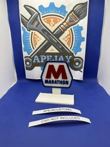 custom marathon oil gas stand 1/64 diecast display Hot wheels HW Matchbox m2 - Bild 1 von 4