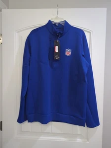 NEW Men’s NFL Team Apparel Bud Light Antigua 1/4 Zip Pullover Sz Large NWT Blue - Picture 1 of 8