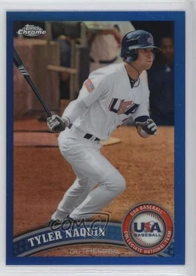 2011 Topps Chrome Blue Refractor /499 Tyler Naquin #USABB17 - Image 1 of 2