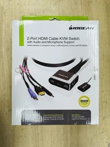 IOGear 2-Ports HDMI Cable KVM Kit With Audio and microphone GCS62HU - Picture 1 of 4
