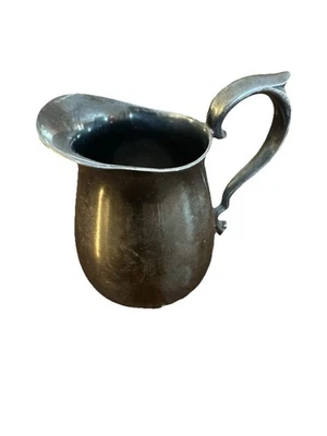 Мини-кувшин для сливок Reed Barton 964 посеребренный с ручкой 2,5 дюйма - Изображение 1 из 4