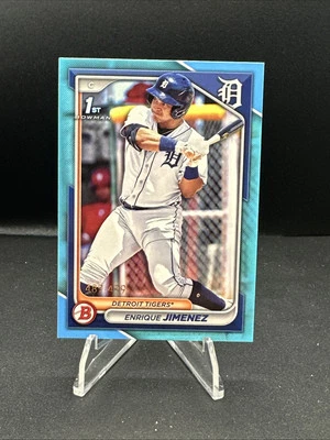 2024 Bowman BP-31 Enrique Jimenez Sky Blue Refractor /499 (RC) - Image 1 of 3