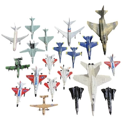 Lote Vintage de Avião de Diecast Fighter Jet USAF Blue Angels Camuflagem Força Aérea Marinha - Imagem 1 de 4