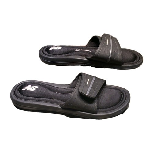 Sandali New Balance slip on slides donna taglia 10 neri plantare in schiuma di peluche