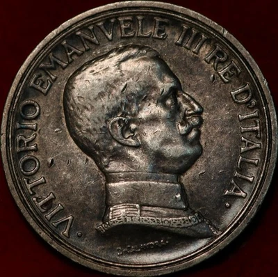 1914 Italy 2 Lire Silver Foreign Coin - Image 1 of 2
