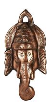Artesanal Lord Ganesha Mascarilla Decorativo Obra Maestra Pared Colgante Estatua