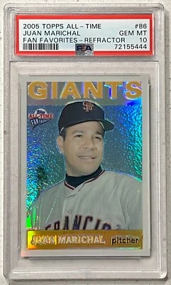 2005 Topps All-Time Fan Favorites Refractor #'d 13/299 Juan Marichal #86 PSA 10 - Image 1 of 2