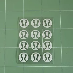 Lululemon Heat Transfer 12pcs Iron On Logo Reflective silver / white sports diy - Picture 1 of 12