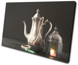 Islam Muslim Tee Ramadan Essen Küche EINZELNE LEINWAND WANDBILD Bild Druck - Bild 1 von 1