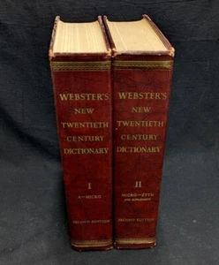 1959 Webster's Dictionary ungekürzte zweite Auflage Bände I & II Bürodekoration - Bild 1 von 8