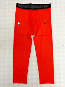 NIKE PRO NBA Men’s Orange Compression Leggings SIZE MEDIUM AA0751-891 - NWOT - Picture 1 of 7