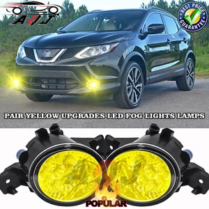 Bumper Yellow Fog Light Lamp For Nissan Rogue Sport 2017-2019 Qashqai 2014-2017 - Picture 1 of 16