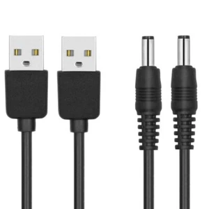 2-Pack USB DC Power Cord 5.5mm x 2.1mm 5V Charging Extension 1M Adapter - Picture 1 of 6