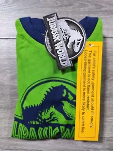 Jurassic Park Pajamas Boys Small 6 Short Sleeve Shirt Pant PJ Set Gift - Picture 1 of 6