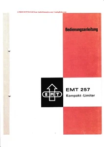 Service Manual-Bedienungsanleitung für EMT 257 - Bild 1 von 1