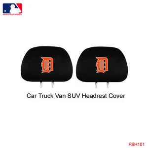 New MLB Gear Detroit Tigers Car Truck Suv Van Headrest Covers 2pc Set - Picture 1 of 2