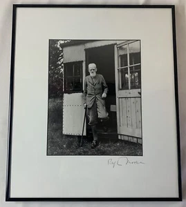 SIGNED 8x10 photo in 14x16.5 frame ~ GEORGE BERNARD SHAW exiting by RALPH MORSE - Picture 1 of 2