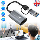 HDMI To Type C Video Audio Capture Card Adapter Screen Recorder USB-C Player Kit