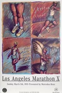 Los Angeles Marathon 1995, Poster von Regan Dunnick 24 x 36 Original Vintage - Bild 1 von 6