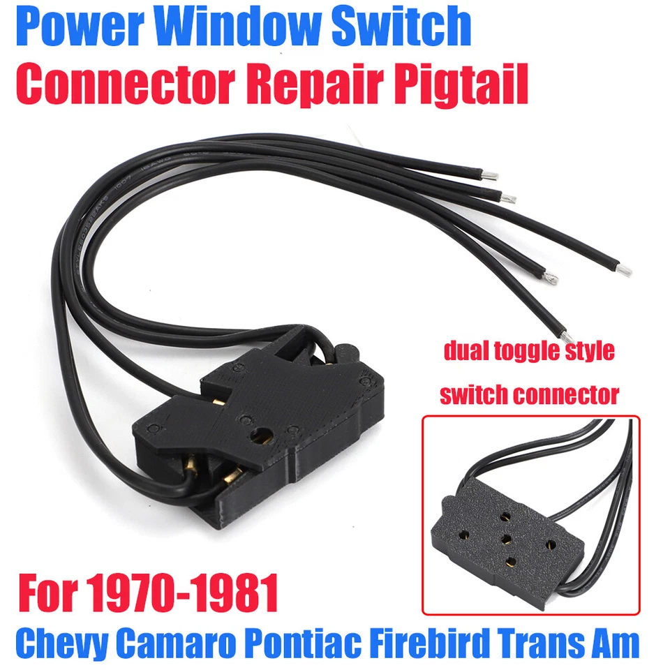 Power Window Switch Connector Repair Pigtail For Camaro Pontiac Firebird 1970-81 Foto 1 de 4