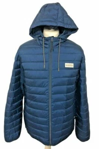 QUIKSILVER Navy Medium Scaly Hooded Puffer Jacket Men's Style EQYJK03504 - Picture 1 of 12