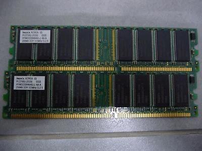 Hynix 512 MB DIMM 333 MHz DDR SDRAM Memory HYMD232646A8J-J Number of Modules 2 - Image 1 of 4