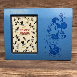 Disney Parks Minnie Mouse Timeless 4'' x 6'', 5" x 7" Vinyl Blue Picture Frame - Picture 1 of 7