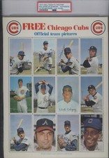 1971 Dell Today's Team Stamps Chicago Cubs Sheet PSA Authentic Ernie Banks
