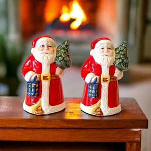 Vintage Weihnachtsmann Weihnachtsbaum Salz und Pfefferstreuer Kochbasar gehackt - Bild 1 von 11
