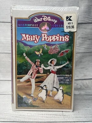 Vintage MARY POPPINS Walt Disney Masterpiece VHS Tape Clamshell Case SEALED - Image 1 of 4