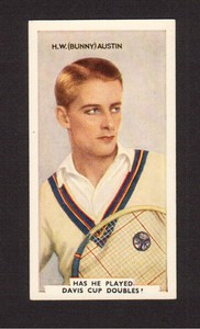 H.W. Bunny Austin Tennis 1935 British Cigarette Card
